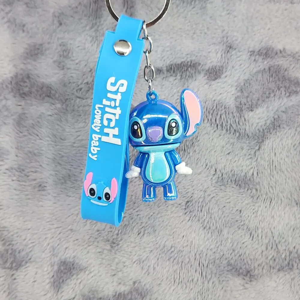 NEW Disney's Stitch Figure Keychain & Strap, Metallic Shiny Iridescent